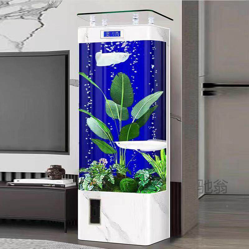 麓2025新f款鱼地缸客态厅家用XDU轻奢落立式免换水小型生水族箱