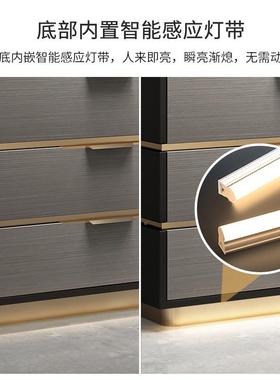 新UTE款实用六斗边式餐储轻收纳抽柜卧室柜意斗屉柜玄关奢八物柜