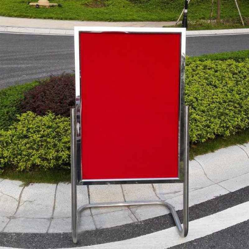 厂家现货直供不锈钢水牌L型宣传广告牌水牌展示架立牌指示牌