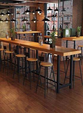 高脚子凳高RHE凳台椅酒吧铁艺吧吧台凳现代实木凳简吧椅靠背高椅