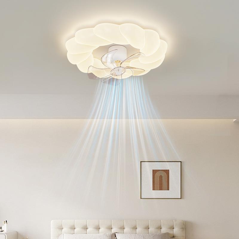 扇灯卧网无品牌/室灯温泡馨奶油风红泡房间灯隐形风静音可摇头电