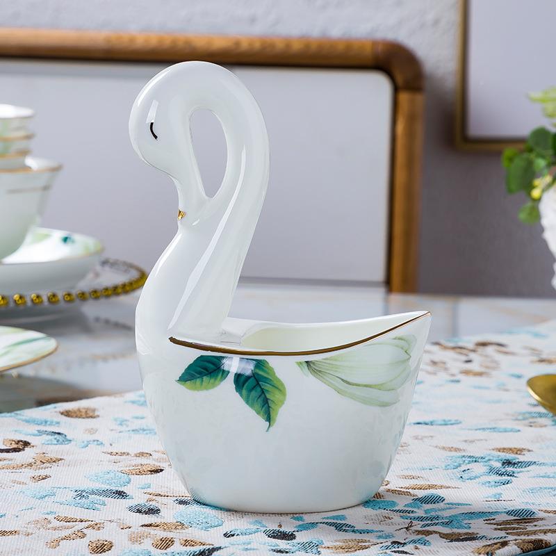 60头盘创意式具套装个性酒店碗碟筷欧餐陶瓷饭碗汤EH面碗菜盘子