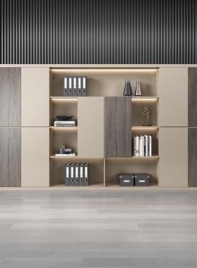 办公文件柜木质简约书总裁公室03632式板背柜办景柜储物资料柜组