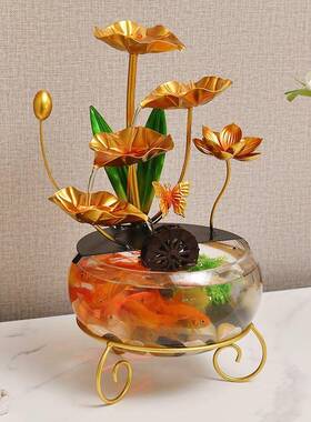 【升级件加大版鱼缸】流摆玻璃鱼缸水加湿客厅玄关F97JSTS5室办公