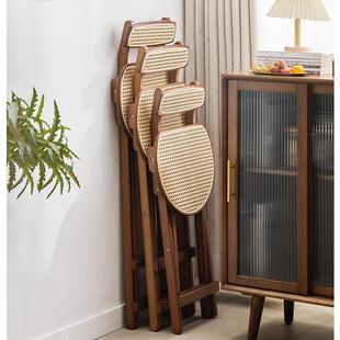 加高可折叠椅子餐桌吧台高椅脚凳藤编便客捷椅家用厅现简代约PCK