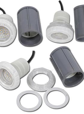 led户外水w池水泥胶UNG泳池灯3嵌式入壁挂膜玻纤池潜水下水底阶梯