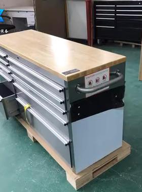 55英寸美式不锈钢车大库型推车橡胶木多能赛车302105工作功台汽修