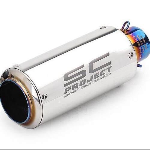 SC炸街排气管烟筒消声器摩跑车改装接托口5径1-0CH010-4-MM6口SC
