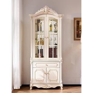 奢华雕花UMI餐边柜墙白色 柜子饰柜法式 欧式 单门酒柜客厅靠展示装