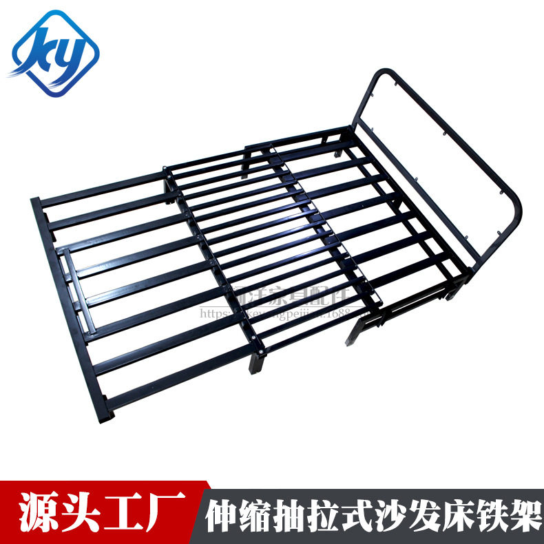 沙发床两用三节伸缩抽拉铁床架