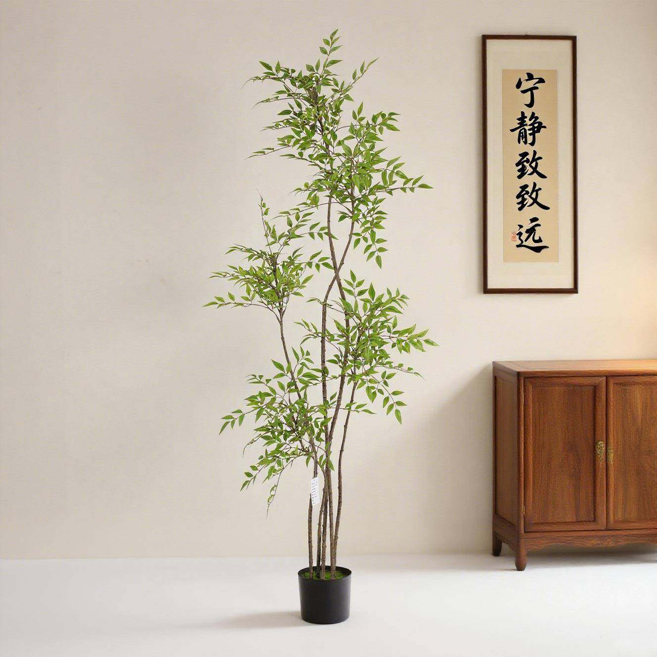 仿真多杆南天竹庭盆栽摆大型落地仿生绿造植件民宿园林无品牌/院