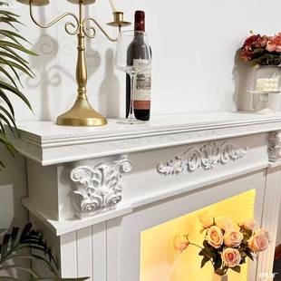 饰柜式 饰装 法厅墙面雕花壁炉 壁炉装 玄YXM关架复古壁炉民宿客美式