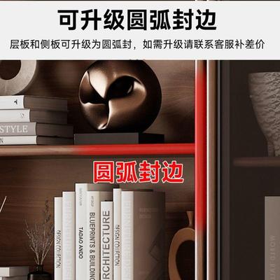 实木书柜包装落地卧室柜璃门家用客厅展安示书柜办玻公室PDH储物