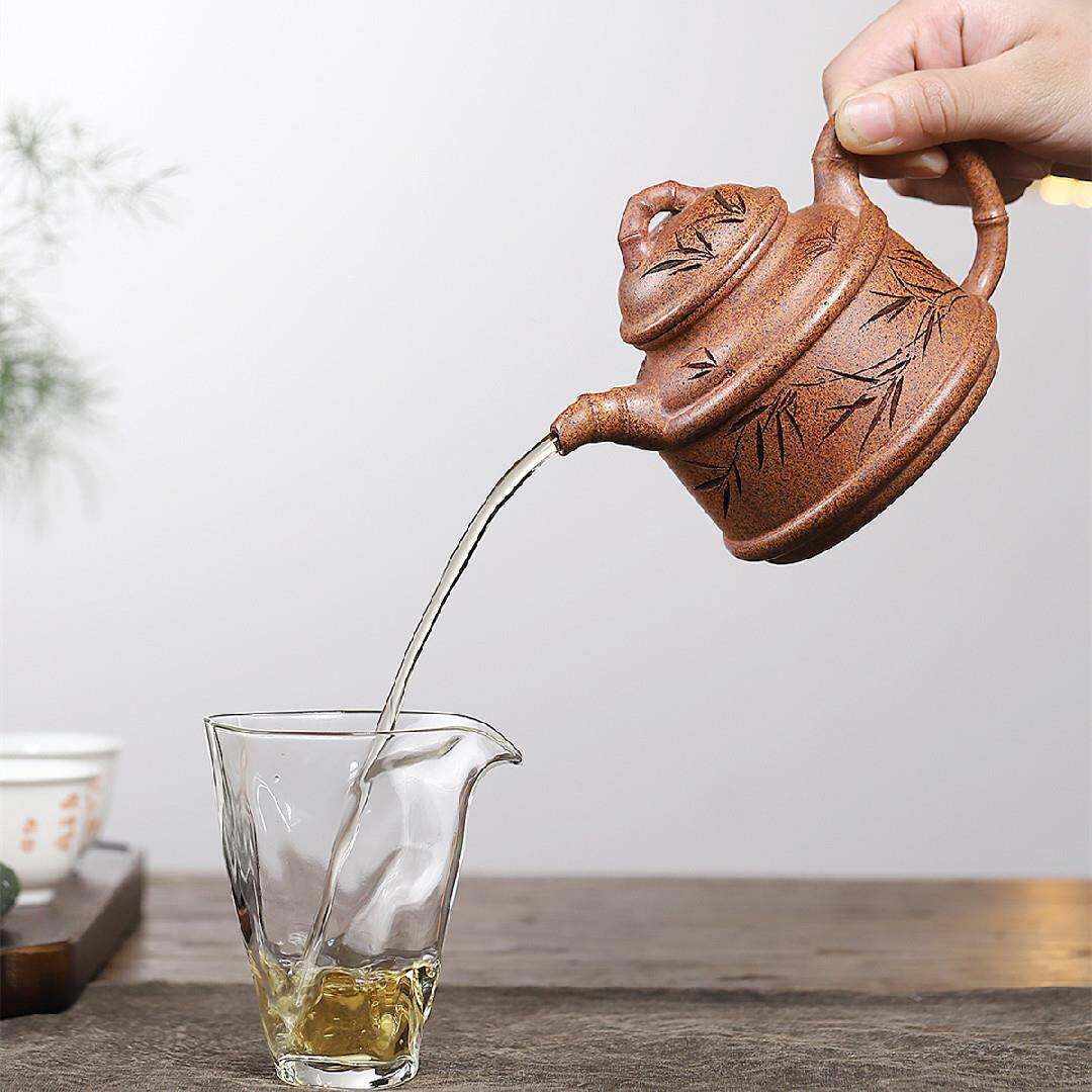 竹鼎直宜兴壶紫砂心壶高温还原VLX烧匠手制精美紫砂茶产地销