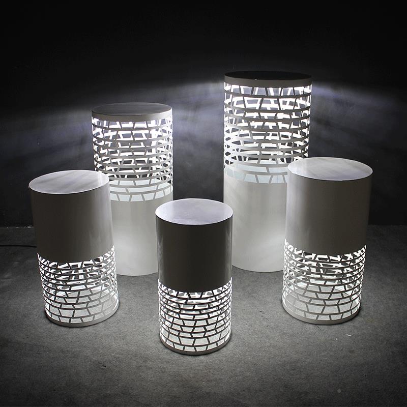 意新创款雕花镂空铁婚礼甜品艺发光蛋糕桌桌婚礼装饰摆ZXC-TPZ件