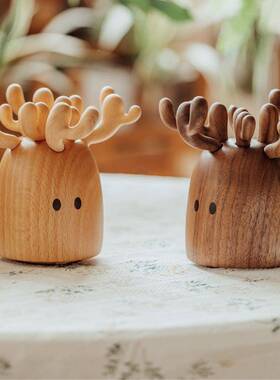 批猴面创包树水果叉插签家木用可F967SHMS爱意原高颜值桌面摆件