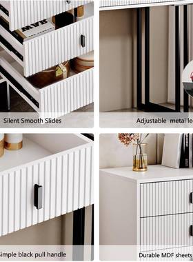 卧简约梳妆台室带智能收三色触屏化妆和纳储IFT物抽屉镜柜化妆台