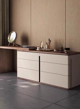 意式皮简约妆桌书桌多功化小户型斗柜经能济型卧室JUJ马鞍实木梳