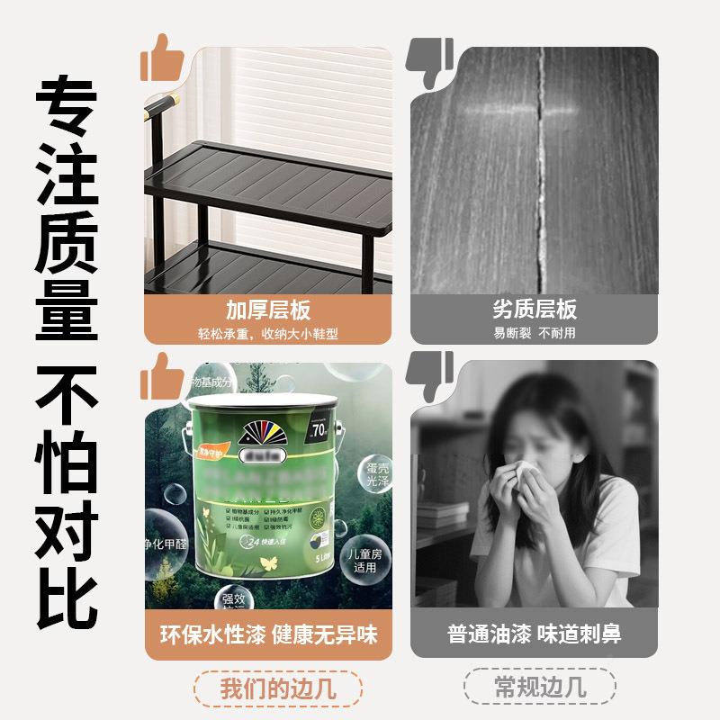 置架带轮可移动小物推客车家用厅沙发边几式奶油风落地多层202504