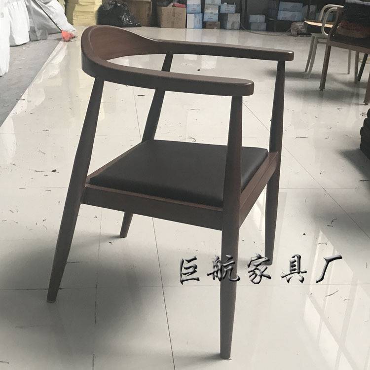 厂家牛角椅铁水曲柳仿木纹工艺牛角椅子创意金属椅子铁艺牛角椅