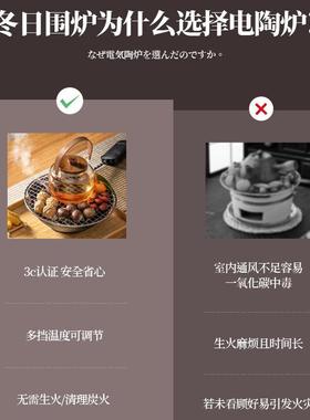 围炉煮茶家用内电室陶茶煮烤000089茶器煮茶炉配炉件泡茶壶罐罐茶
