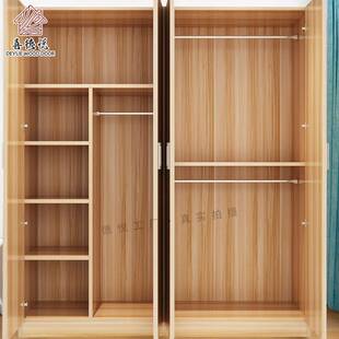 南京实木衣柜厂家生产中古风原木家用卧室落地储物柜组合衣橱