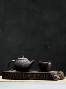 汉砖茶盘仿古陶储题F875587T式小茶台柴烧青砖壶承瓷单人干泡水盘