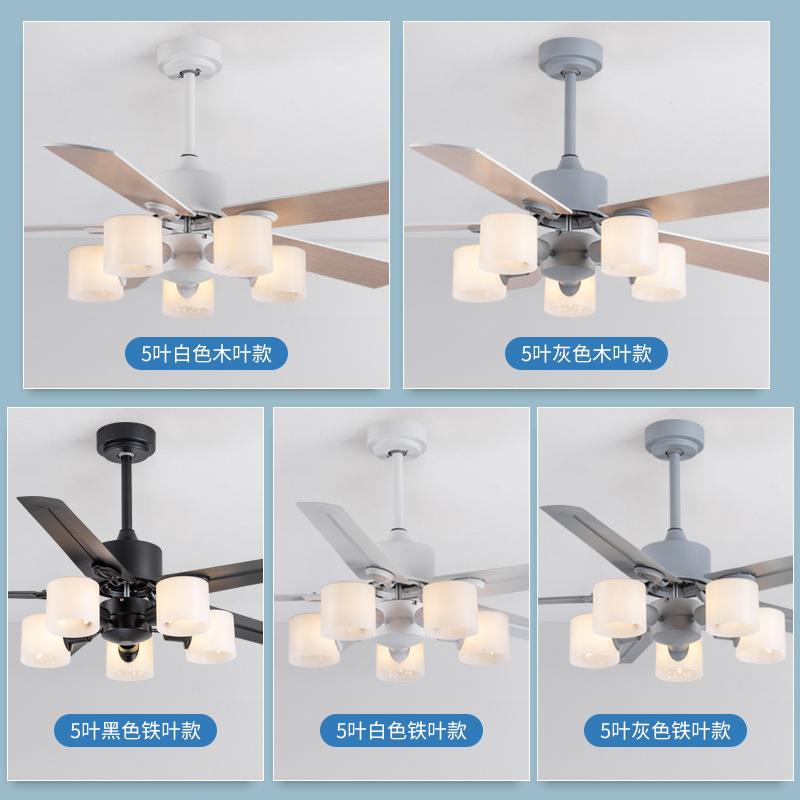 款客厅木叶风扇灯餐厅吊扇200灯家用卧室眼护扇吊灯一体吊大风新