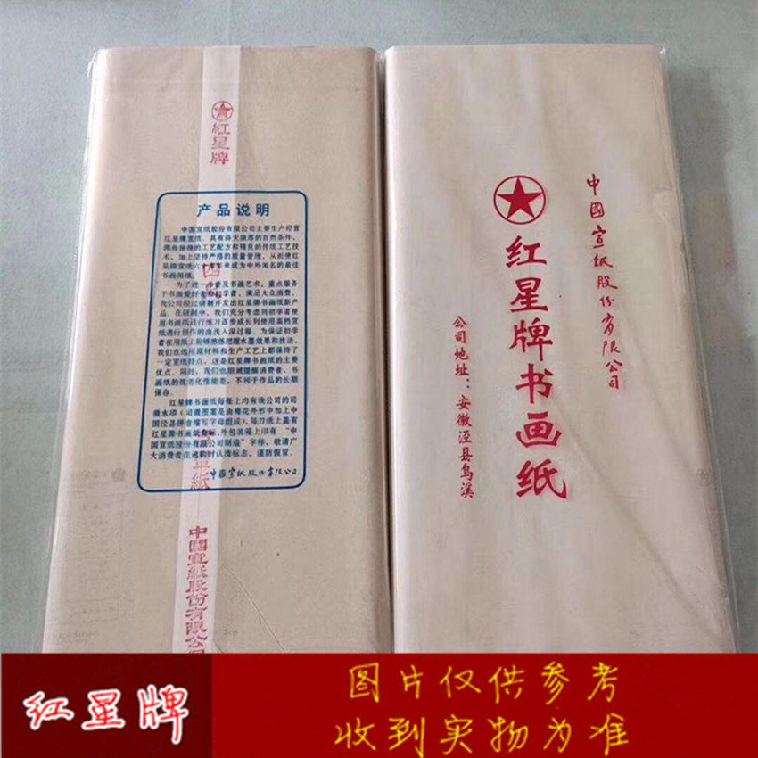 红星书画纸生宣半生半熟四尺六尺宣纸书法国画创作专用艺术工笔画