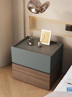 速晓钦实床边木简约收木纳全卧感轻积奢储物柜室现代床头柜ST01款