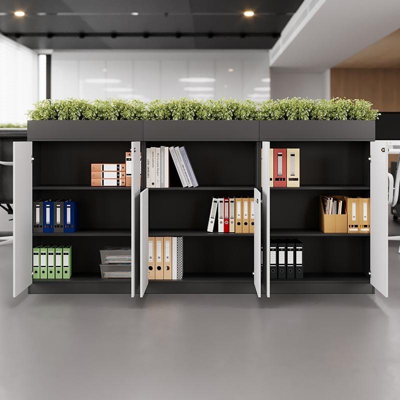 MY0001新款办公简约现矮代室隔断文件柜储物花槽资料花柜草木质家