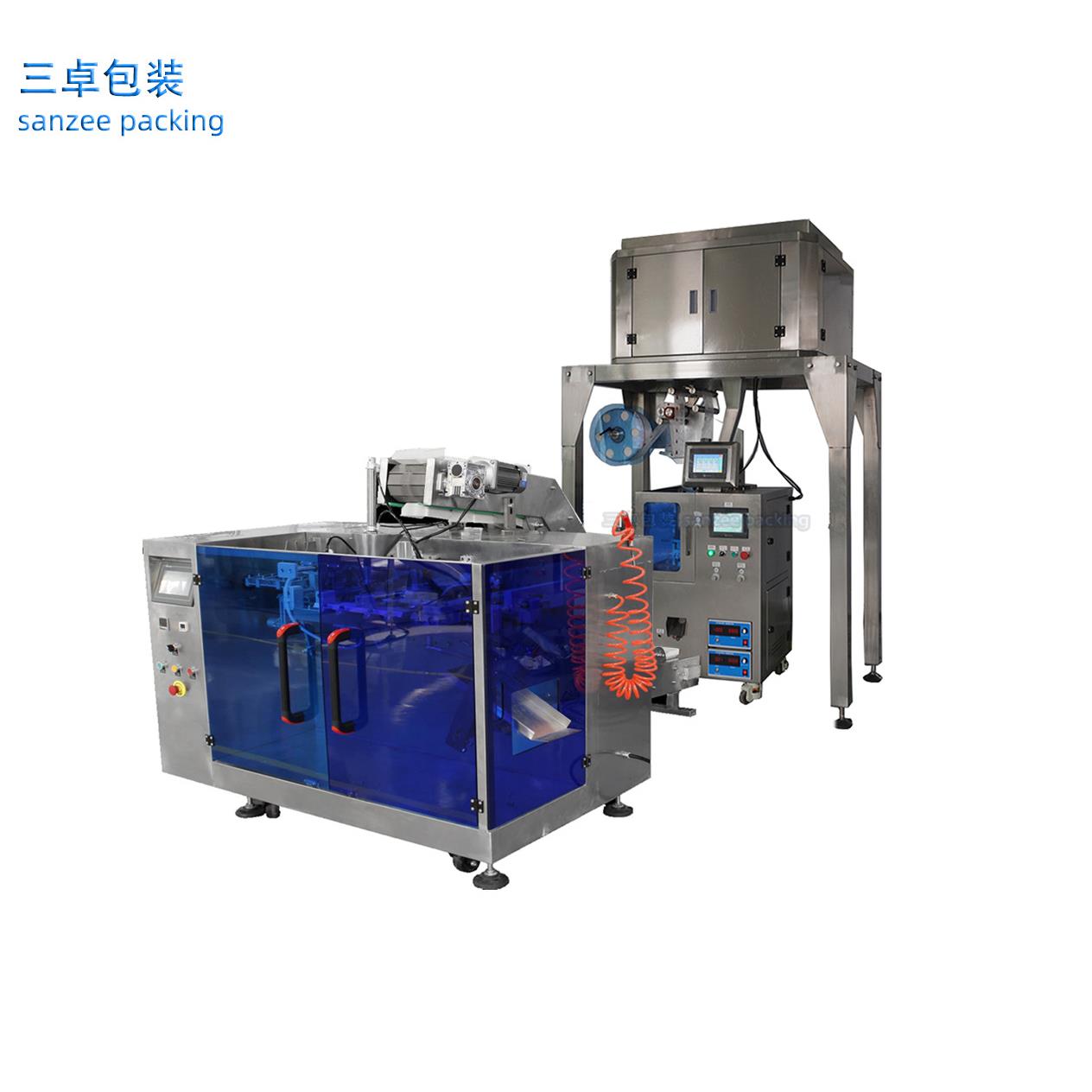 三角包袋泡茶外袋四边封预制袋包装机 茶叶给袋式包装机
