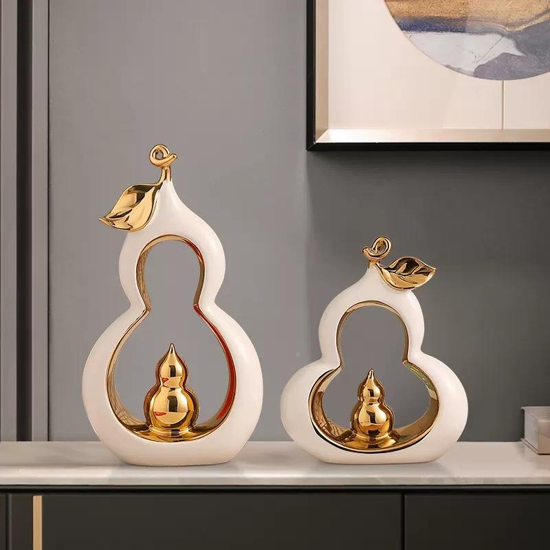 葫芦家客厅玄关饰品现代简约客摆设民宿装厅修陶瓷软装SOW装摆居