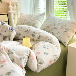 红豆家纺水床洗棉QDR四套亲肤透气单被套家用学生宿舍单人双件三