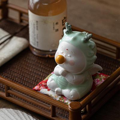 泡创意潮玩吹泡龙茶宠摆件可卡通生65680420肖龙爱茶道饰茶玩茶桌