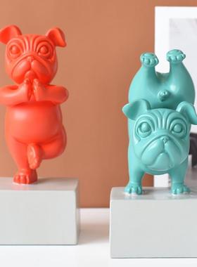 简约现代AL-64255个儿家童意房可爱居装性饰工艺品摆件创小狗动物