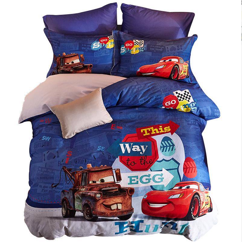 童毛四磨EDH件男孩纯棉学生加厚保暖秋冬儿床套品被套