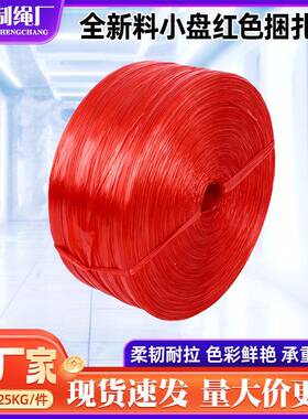 工新料小SAM盘2.5cm宽红色料捆扎绳打包扎厂裂口绳塑撕膜尼龙绳