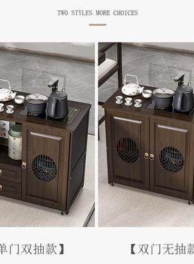 新中式茶机移动茶水柜楠竹茶46292桌吧柜泡茶台边水壶一体茶具烧