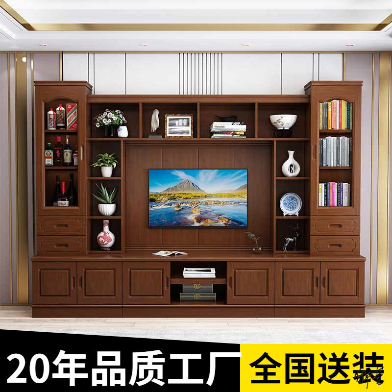 电视背景柜组合墙柜欧式创意装饰架液晶机柜影视柜大户型整体大小