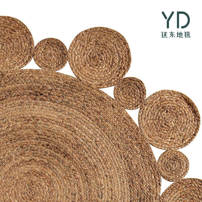 全国卧发货式草编地毯日店手工编织地毯民宿室田园风水水芦苇芦苇
