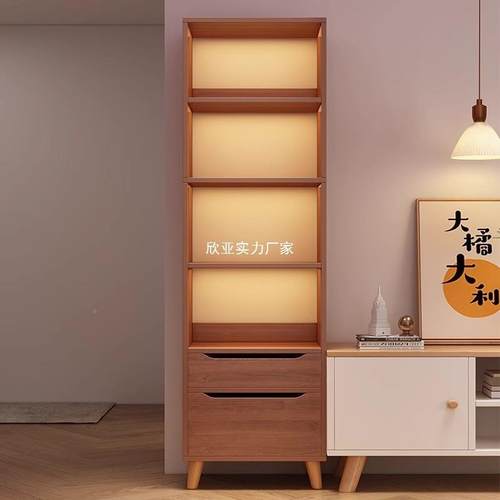 约书柜YUT现代简柜家用书架落地置物架客陈厅储物柜小窄柜防尘列