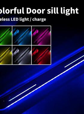 车门迎宾踏板槛NMW发光门条免接线汽氛围灯e车内改装ld流光呼吸车