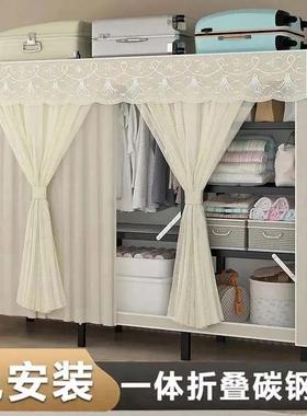 免安装折柜叠衣柜粗家用卧室46240简衣结实组装加加厚布衣易柜新