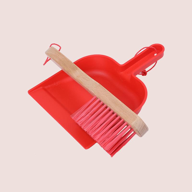 童扫把拖把簸套箕组合UYG装清洁玩具仿真质过家家宝宝扫地木玩儿
