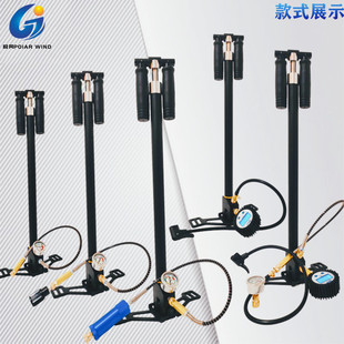 新型四级超高压打气筒30mpa不锈钢双叠耐用省力40mpa气瓶轮胎