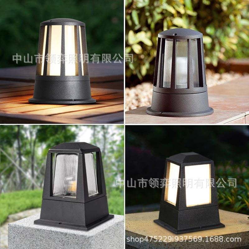 防水柱头灯接电草坪灯简约现代围墙灯花园别墅草坪灯园林外庭院灯