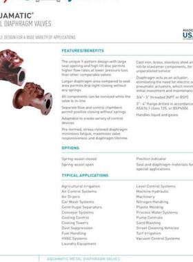 AquaMatic雅克气控阀K554-X203-14000气动隔膜阀UPVC法兰隔膜阀