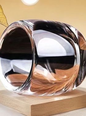 两只 无铅玻璃杯酒店专用食品级玻璃茶杯高精透明二两扳指杯水杯