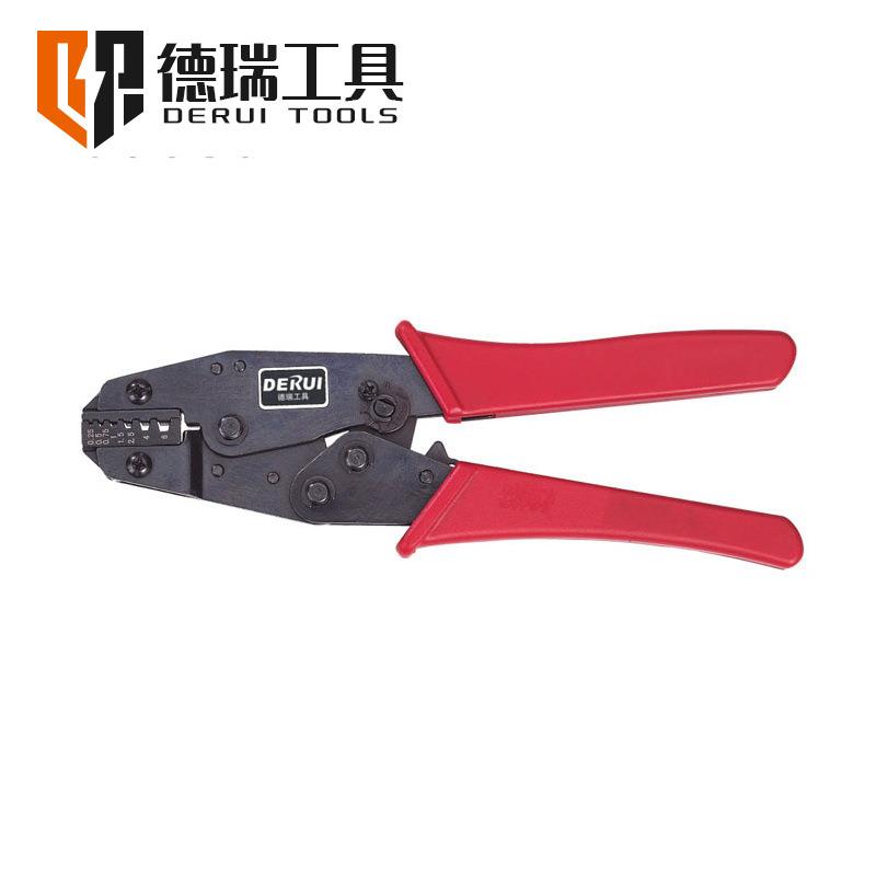 德瑞工具HS-06WF 8寸棘轮式压线钳 管状端头压弹钳子 冷压钳子
